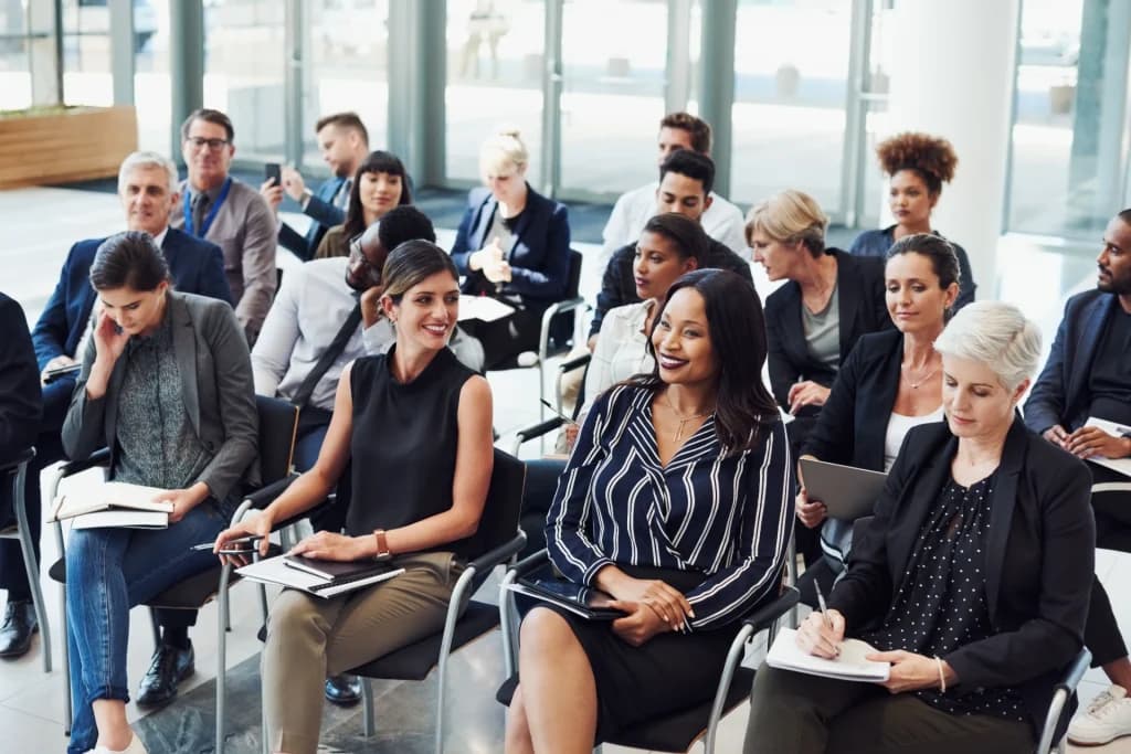 Audience seated at a training session