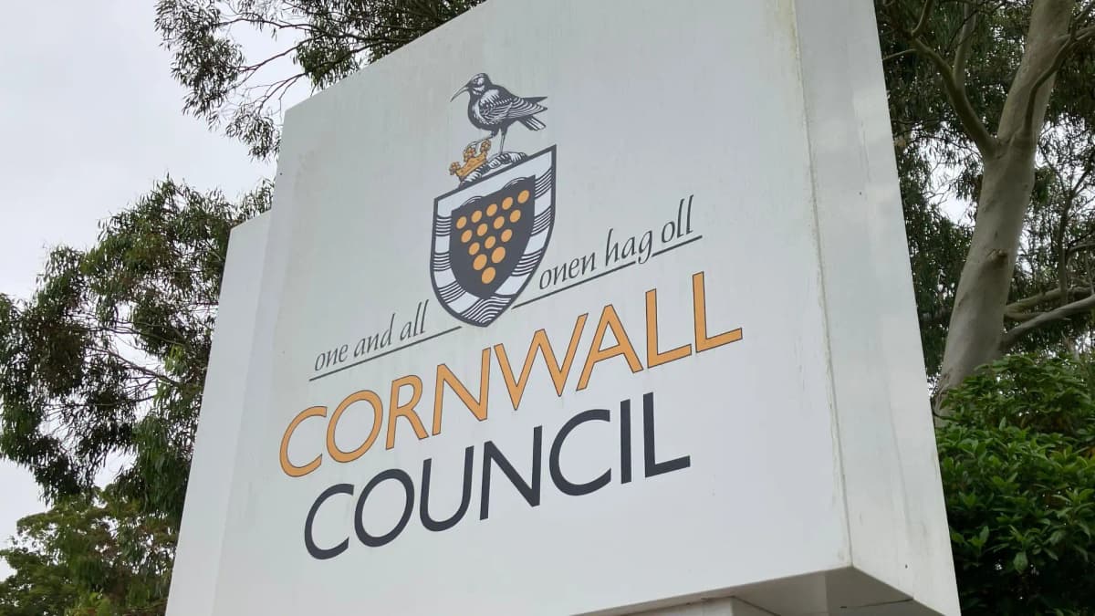 Cornwall Council sign